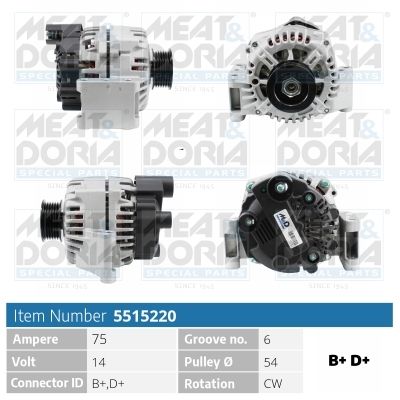 Obrázok Alternátor MEAT & DORIA  5515220
