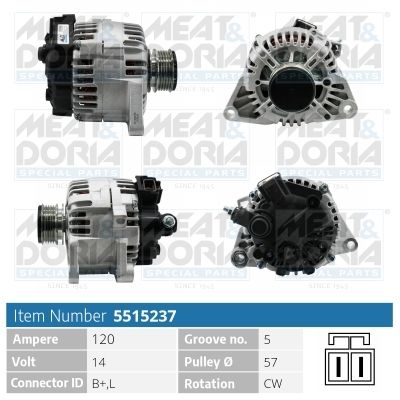 Obrázok Alternátor MEAT & DORIA  5515237
