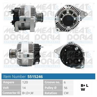 Obrázok Alternátor MEAT & DORIA  5515246