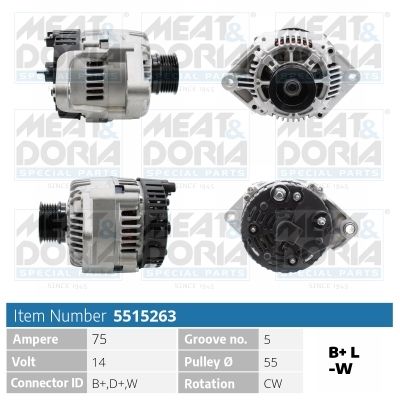 Obrázok Alternátor MEAT & DORIA  5515263