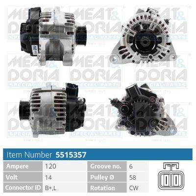 Obrázok Alternátor MEAT & DORIA  5515357