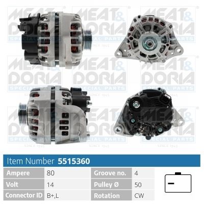 Obrázok Alternátor MEAT & DORIA  5515360
