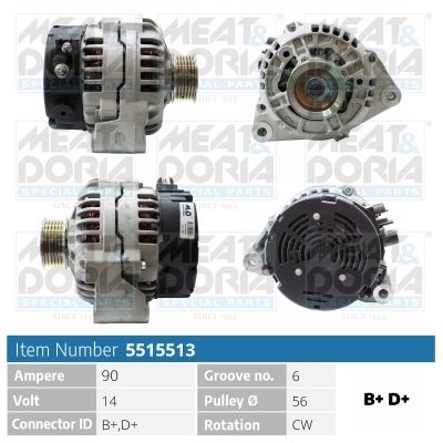 Obrázok Alternátor MEAT & DORIA  5515513