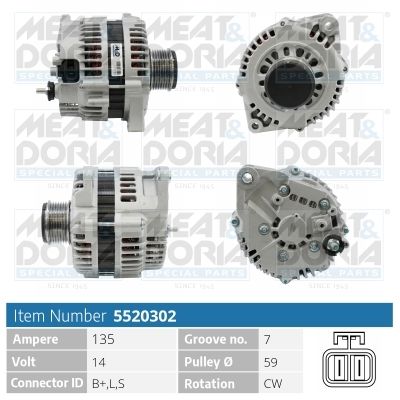 Obrázok Alternátor MEAT & DORIA  5520302