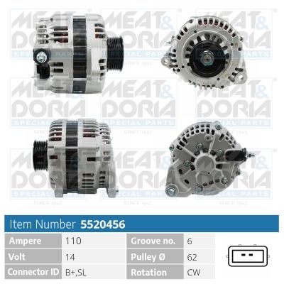 Obrázok Alternátor MEAT & DORIA  5520456