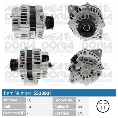Obrázok Alternátor MEAT & DORIA  5520931
