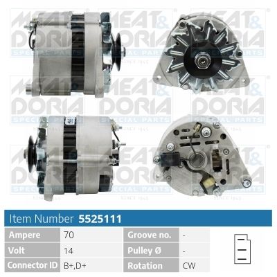 Obrázok Alternátor MEAT & DORIA  5525111