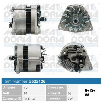 Obrázok Alternátor MEAT & DORIA  5525126