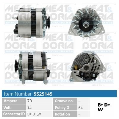 Obrázok Alternátor MEAT & DORIA  5525145