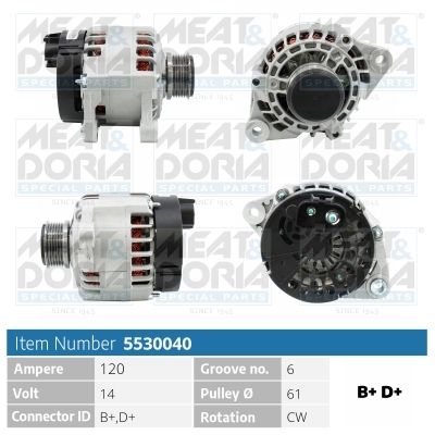 Obrázok Alternátor MEAT & DORIA  5530040
