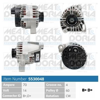 Obrázok Alternátor MEAT & DORIA  5530048