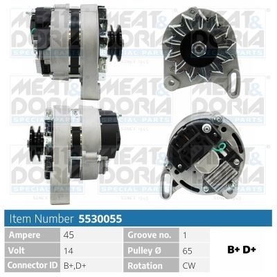 Obrázok Alternátor MEAT & DORIA  5530055