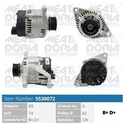 Obrázok Alternátor MEAT & DORIA  5530072