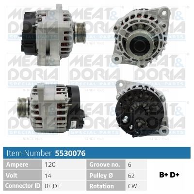 Obrázok Alternátor MEAT & DORIA  5530076