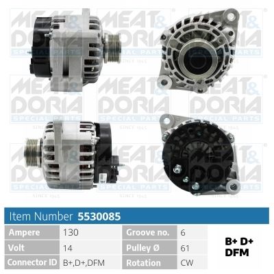 Obrázok Alternátor MEAT & DORIA  5530085