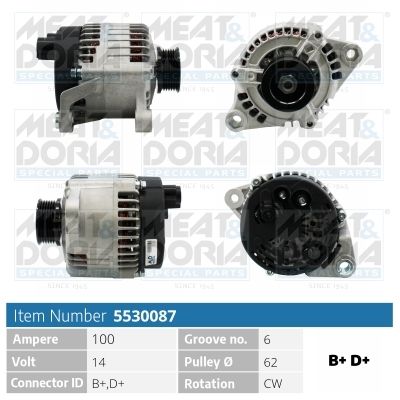 Obrázok Alternátor MEAT & DORIA  5530087