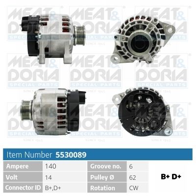 Obrázok Alternátor MEAT & DORIA  5530089