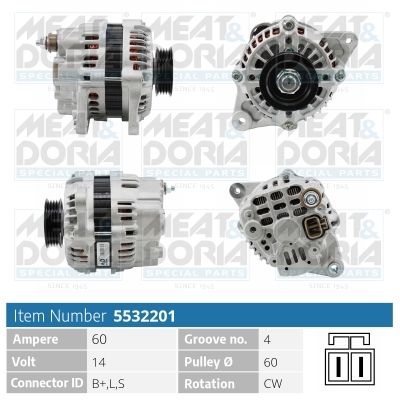 Obrázok Alternátor MEAT & DORIA  5532201