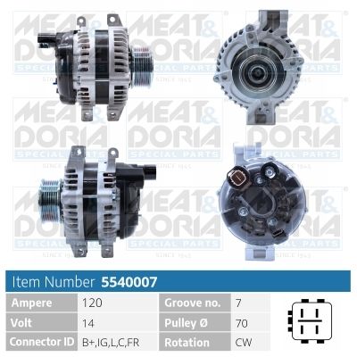 Obrázok Alternátor MEAT & DORIA  5540007