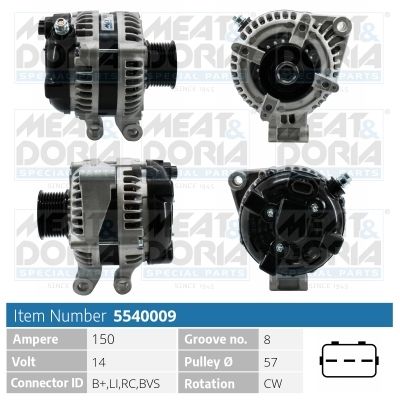 Obrázok Alternátor MEAT & DORIA  5540009