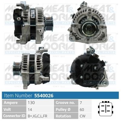 Obrázok Alternátor MEAT & DORIA  5540026