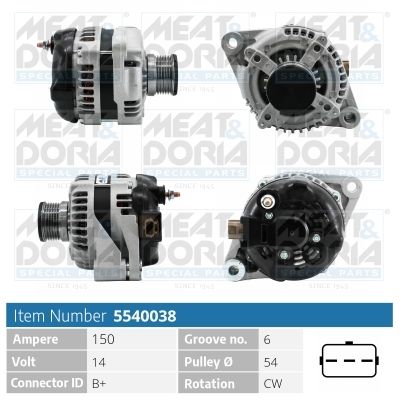 Obrázok Alternátor MEAT & DORIA  5540038