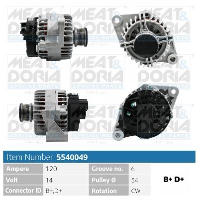 Obrázok Alternátor MEAT & DORIA  5540049