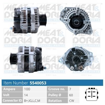 Obrázok Alternátor MEAT & DORIA  5540053