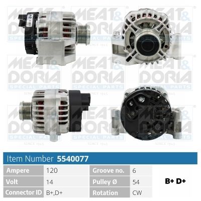 Obrázok Alternátor MEAT & DORIA  5540077