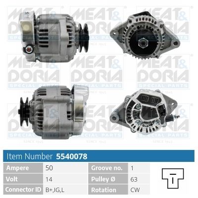 Obrázok Alternátor MEAT & DORIA  5540078