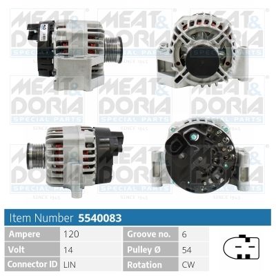 Obrázok Alternátor MEAT & DORIA  5540083
