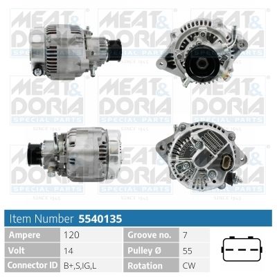 Obrázok Alternátor MEAT & DORIA  5540135