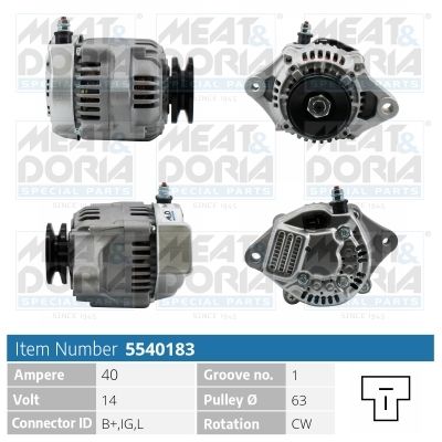 Obrázok Alternátor MEAT & DORIA  5540183