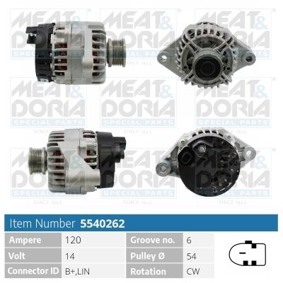 Obrázok Alternátor MEAT & DORIA  5540262