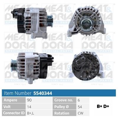 Obrázok Alternátor MEAT & DORIA  5540344