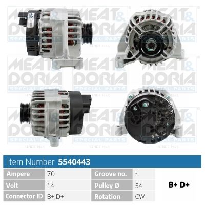 Obrázok Alternátor MEAT & DORIA  5540443