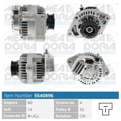 Obrázok Alternátor MEAT & DORIA  5540896