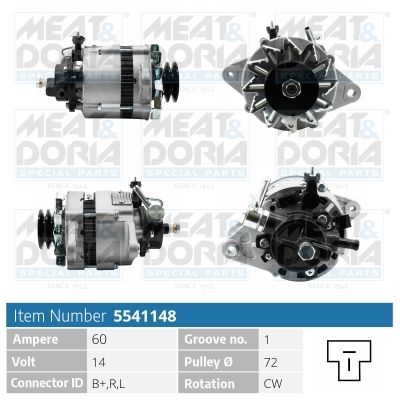 Obrázok Alternátor MEAT & DORIA  5541148