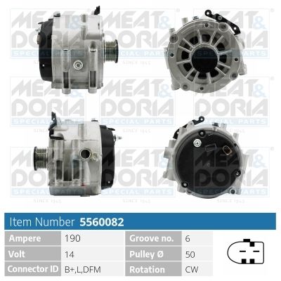 Obrázok Alternátor MEAT & DORIA  5560082
