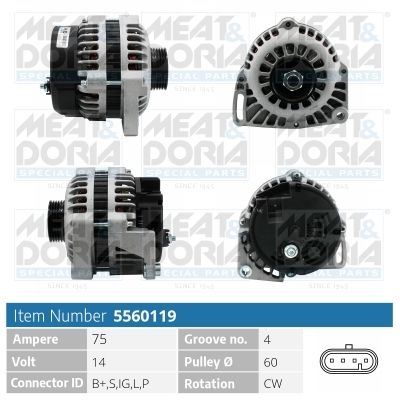 Obrázok Alternátor MEAT & DORIA  5560119