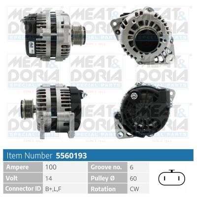 Obrázok Alternátor MEAT & DORIA  5560193