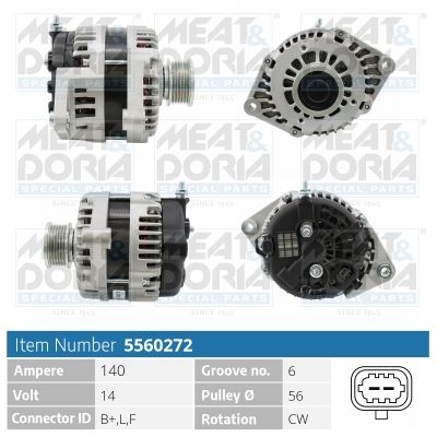 Obrázok Alternátor MEAT & DORIA  5560272