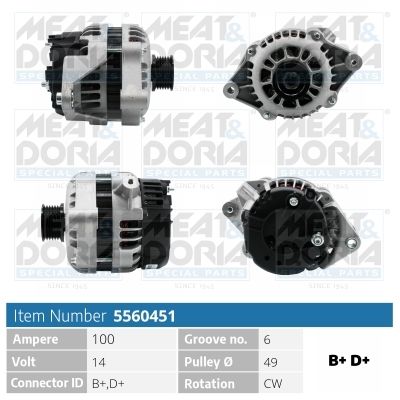 Obrázok Alternátor MEAT & DORIA  5560451