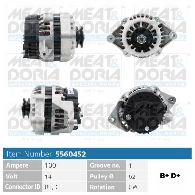Obrázok Alternátor MEAT & DORIA  5560452