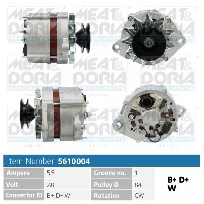 Obrázok Alternátor MEAT & DORIA  5610004