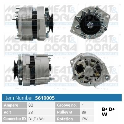 Obrázok Alternátor MEAT & DORIA  5610005