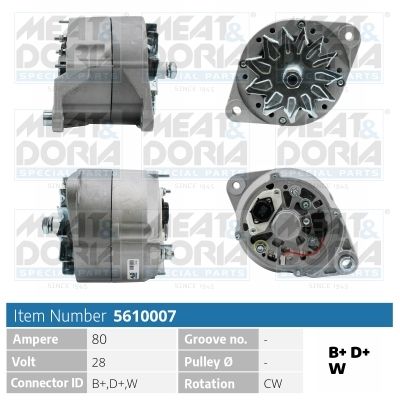 Obrázok Alternátor MEAT & DORIA  5610007