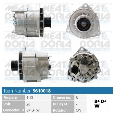 Obrázok Alternátor MEAT & DORIA  5610018