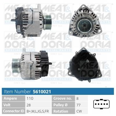 Obrázok Alternátor MEAT & DORIA  5610021