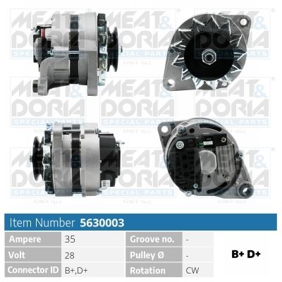 Obrázok Alternátor MEAT & DORIA  5630003